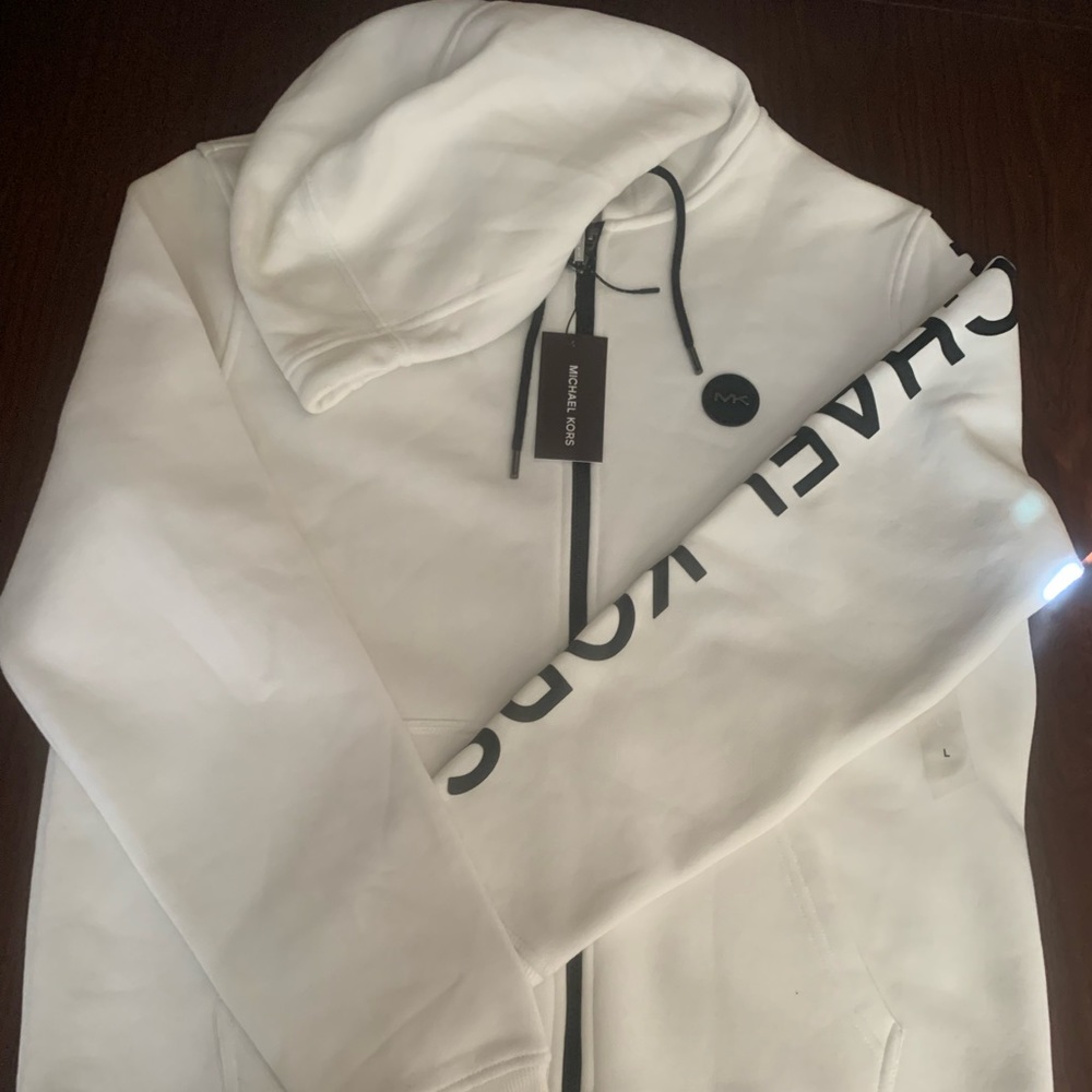 Michael Kors full zip Men’s Hoodie Size L NWT